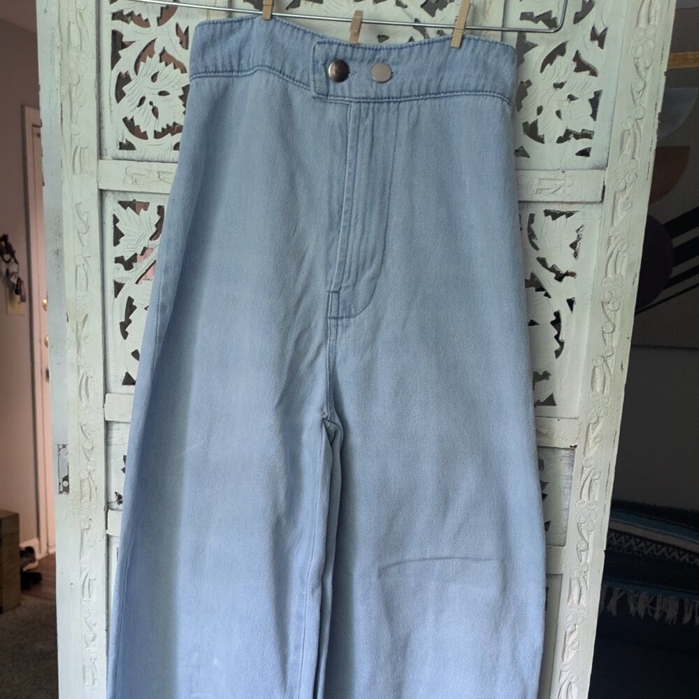 High waisted wide leg jeans